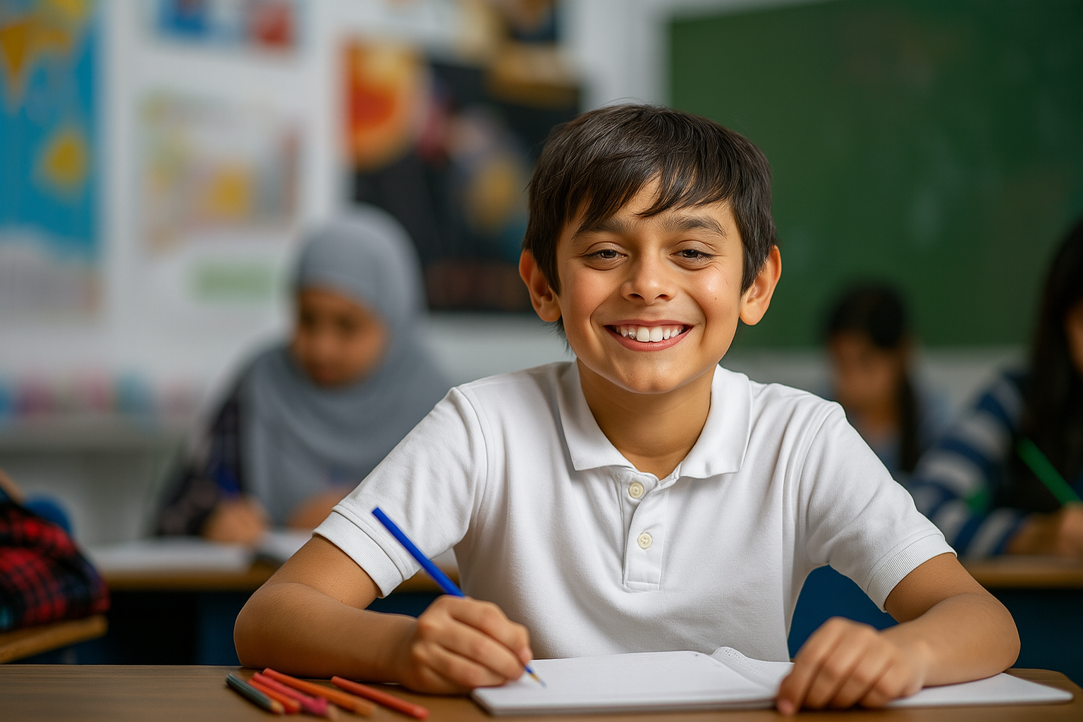 Boy doing homework